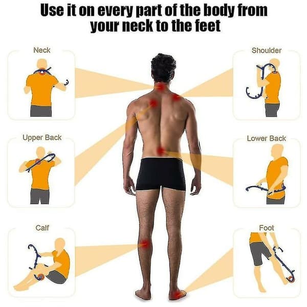Trigger Point Massager - Comfortable Therapeutic Massage Tool for Self-Massage of Lower Back, Neck, and Shoulders