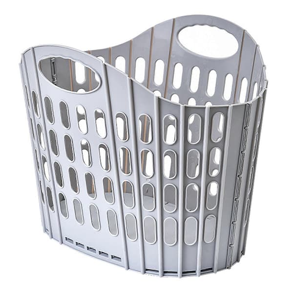Klesvaskkurv med ergonomisk håndtak, stor kapasitet, sammenleggbar design, ventilert Grey