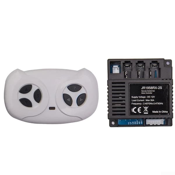 JR1958RX-2S 2.4G Receiver Remote Control for Children's Electric Ride-On Car, 12V Wireless Transmitter with Slow Start Function, Compatible full set