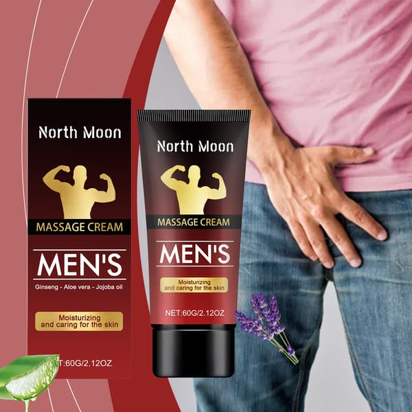 2 st North Moon Herrkroppsvårdskräm - Daglig vård, massage för vitaliserad herrkräm för kroppsvård 2Pcs