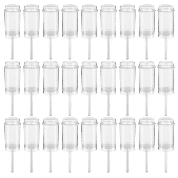 40 stk. runde klare push-up kagebeholdere til is og ispinde 17X5CM Transparent