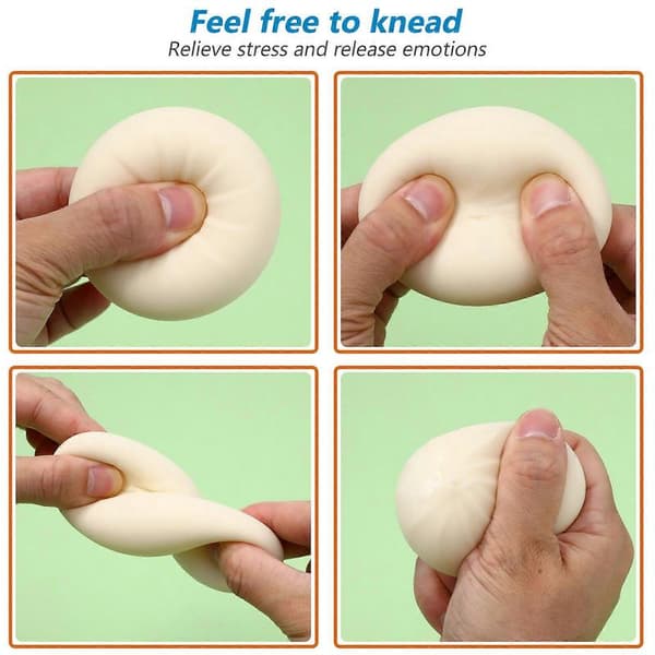 3 stk. Dumpling Stressbolde Klemme Sensorisk Legetøj med Mad Damper Håndbold Legetøj Festgaver
