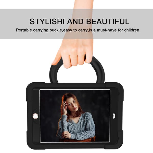 Børnecover roterbart stativ, iPad 10.2 / 10.5 / Air 3, sort Sort Svart Silikon/Gummi