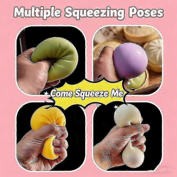 4-delat stort dumpling-squishy-set med ångkokarlådedesign för stresslindring