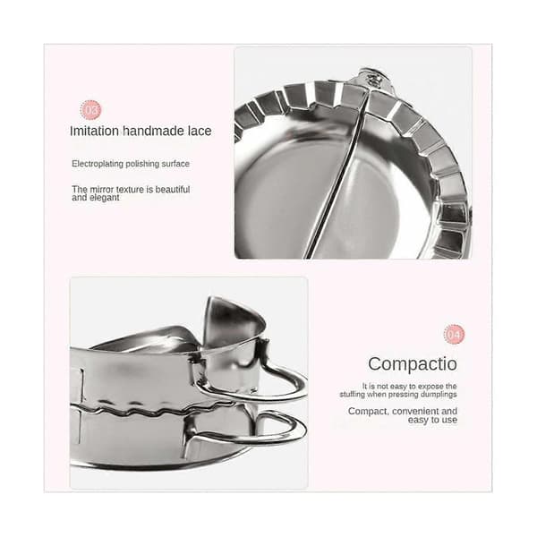 Ravioli Shaper, Dumpling Ravioli Shaper Sæt i rustfrit stål, Ravioli Cookie, Dumpling Maker, til fremstilling af Ravioli