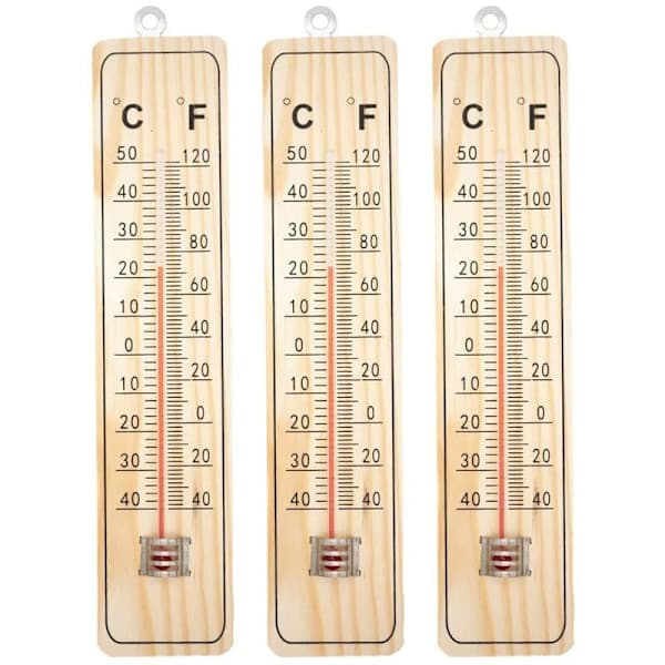 4x Termometer Inomhus Termometer Utomhus Termometer Trädgård Analog Inomhus Utomhus Trä