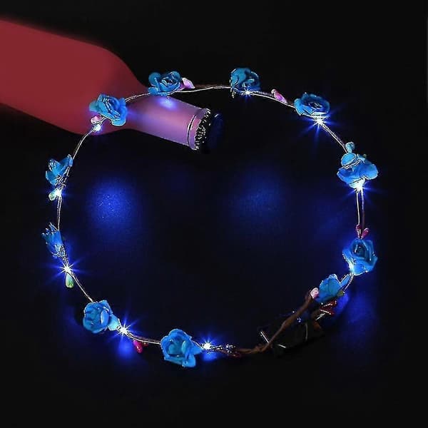 10 stk LED Blomsterkrans Blomsterkrone Lysende Garland Lys Opp Lysende Hodebånd