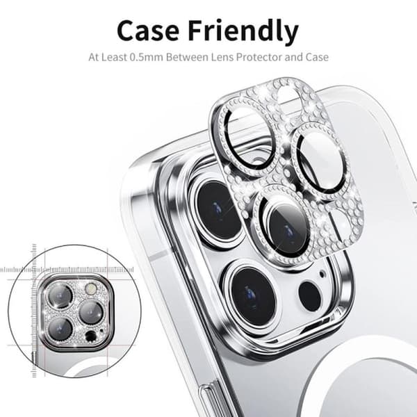 Hat Prince Glitter Camera Protector in Aluminum for iPhone 15 Pro/iPhone 15