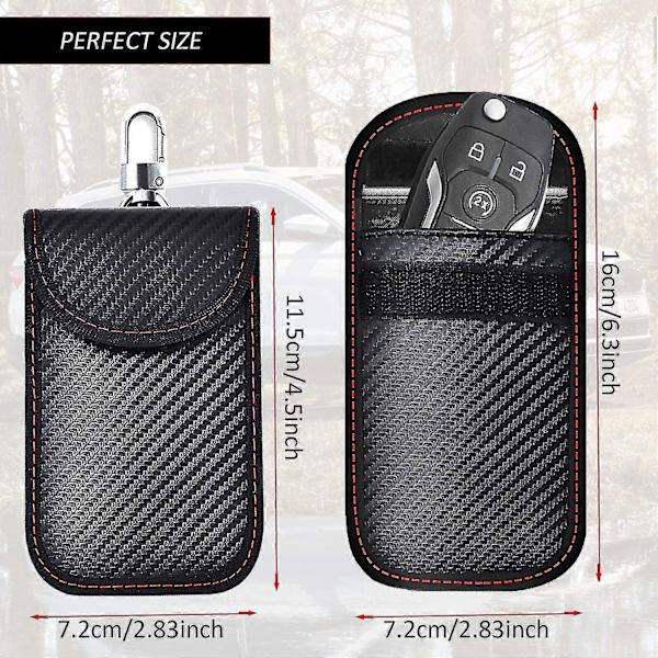 Faraday nyckelfobskydd (2-pack) Bilsäkerhetsskyddsväska