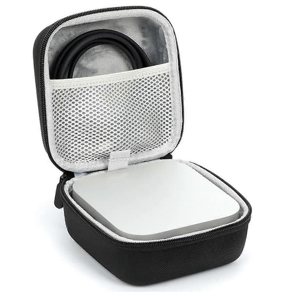 For Apple Mac Mini M4 Hard Carrying Case Shockproof Travel Storage Bag Anti-scratch Protective Cover Black