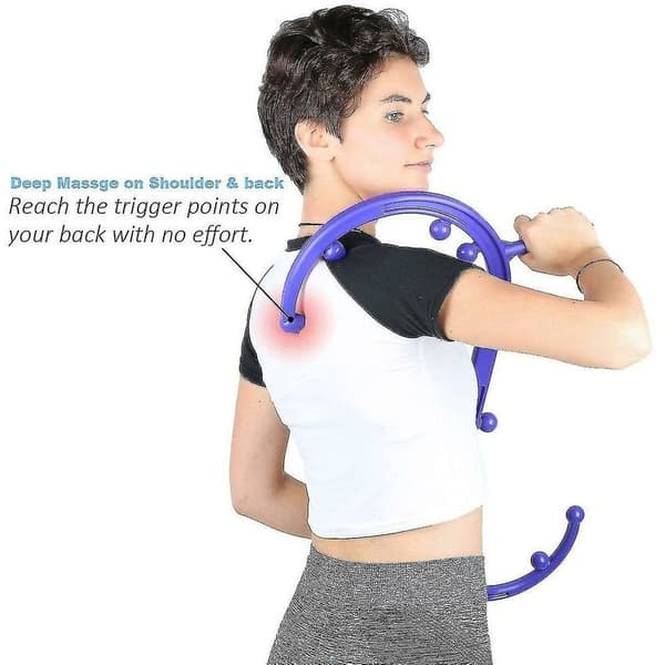 Trigger Point Massager - Comfortable Therapeutic Massage Tool for Self-Massage of Lower Back, Neck, and Shoulders