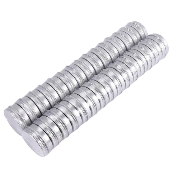 30-pack skruvlock läppbalsamburkar med lock (1 oz) silver