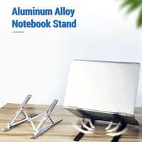 Laptopställ i aluminiumlegering, hopfällbart, justerbart, med lyft- och kylsystem, bärbart.