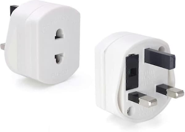 Jinyi Pluggadapter konverterer 3-pinners plugg til 2-pinners jordet plugg (1 stk)