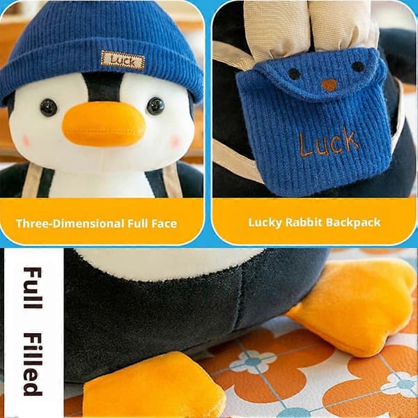 Pingvin Plyslegetøj Miniature Tilbehør Blød Plys til Børn og Voksne Blue 1pcs