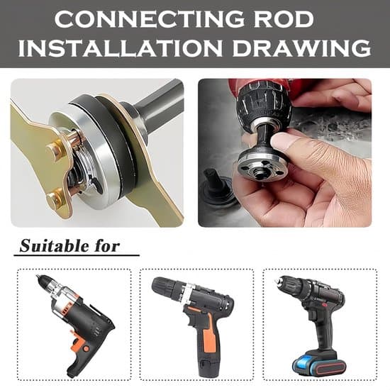 Connecting Rod Set - For Electric Drill/Angle Grinder - 2026 New Tool - Drill Shaft Adapter - 5 Pieces (1 Set 10mm)