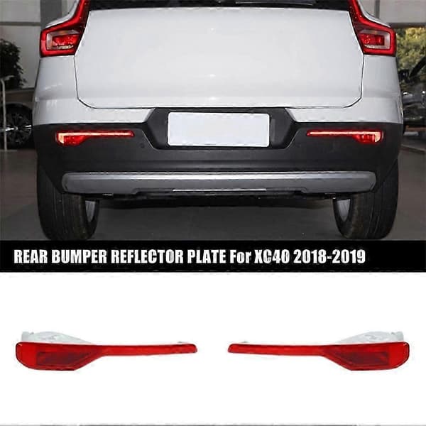 Left Rear Bumper Reflector Plate 31656865 for Volvo XC40 2018- Brake Tail Light Reflector Light Strip without Bulb Red Red Left
