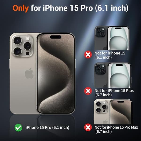 SUPFINE Magnetic Case for iPhone 15pro, MagSafe Compatible, Military Grade Drop Protection, Translucent Matte Shockproof Case, Black iphone15pro black