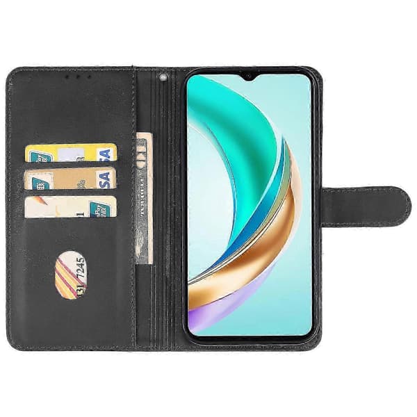 Læder telefoncover til Honor X6b Black