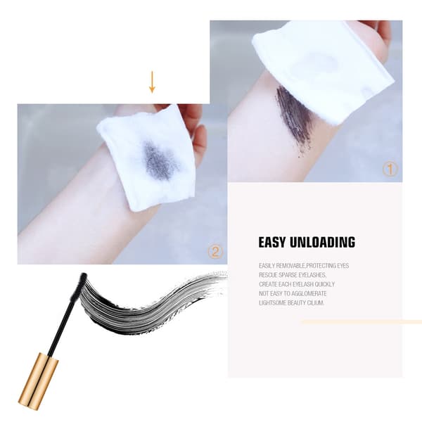 O.TWO.O 3D Mascara Forlengelse Svart Vippe Øyenvippeforlengelse Øyenvipper Børste Skjønnhet Sminke Langvarig Gullfarget Mascara Macara9981