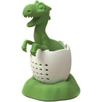 Dinosaur-tesilset (2 delar) - Läckagesäkert silikon-tefilter - Rolig tesil i högkvalitativt silikon