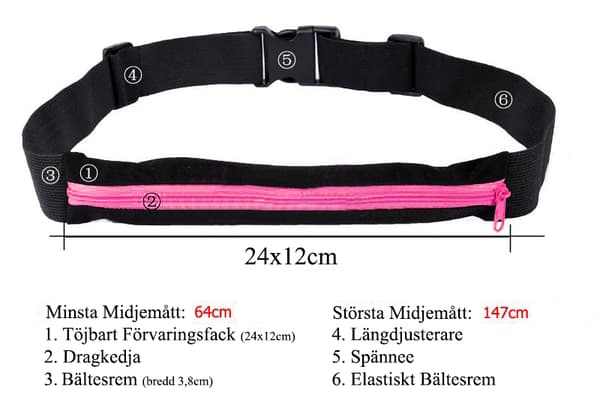 Sportbälte / Midjeväska - Grön Grön one size