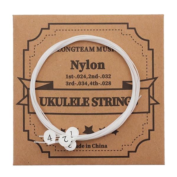 Universal Ukulele Strenge Sæt, 4 Stykker Klare Nylon Strenge Udskiftningsdele Tilbehør til Ukulele Multicolor