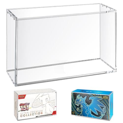 Acrylic Display Case Compatible with Mega Charizard X ex Ultra-Premium Collection UPC & 151 UPC, 8+5mm Thick Magnetic Acrylic Protector Case, UV Mega Charizard X ex UPC case