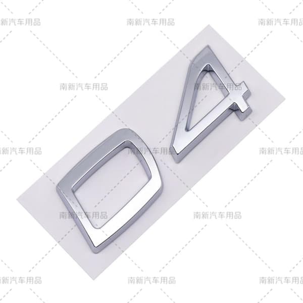D2 D3 D4 D5 D6 D7 D8 label suitable for Volvo modified car displacement rear digital English D4-Silver D4-Silver