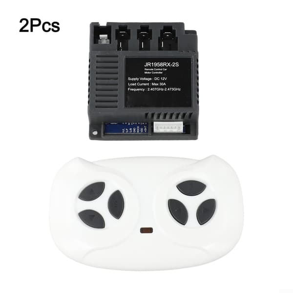 JR1958RX-2S 2.4G Receiver Remote Control for Children's Electric Ride-On Car, 12V Wireless Transmitter with Slow Start Function, Compatible full set