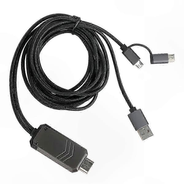 2m flettet USB-C til HDMI-kabel med Micro USB og Bluetooth 1080P-støtte