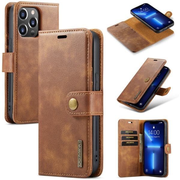 iPhone 12 / 12 Pro - DG.MING Futteral/Magnetdeksel - Brun Brun
