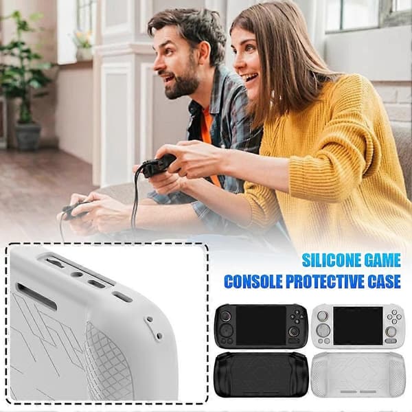 Silikonskyddsfodral för ANBERNIC RG Game Handheld NiceZZA7 White 1set