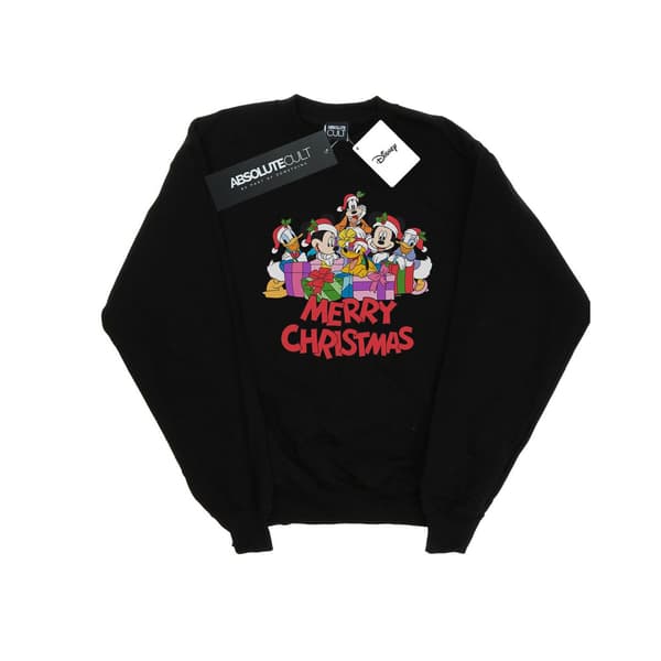 Disney Dame Mickey Mouse og venner julesweatshirt sort Black L