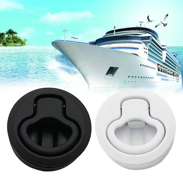2\" Round Locking Flush Pull Handle Replacement Plastic for RV Marine Boat Southco (White)