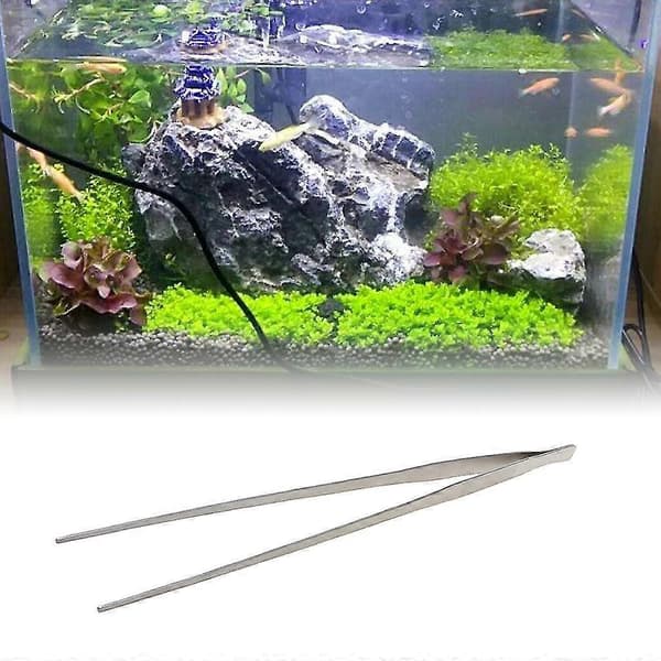 19\" lange akvarietang serveringstang rustfrit stål lige pincet 48cm