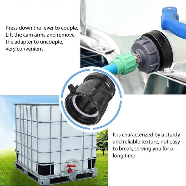 2 stk. knastfitting 2 tommer til 2 tommer NPT IBC-beholderfitting lynkobling
