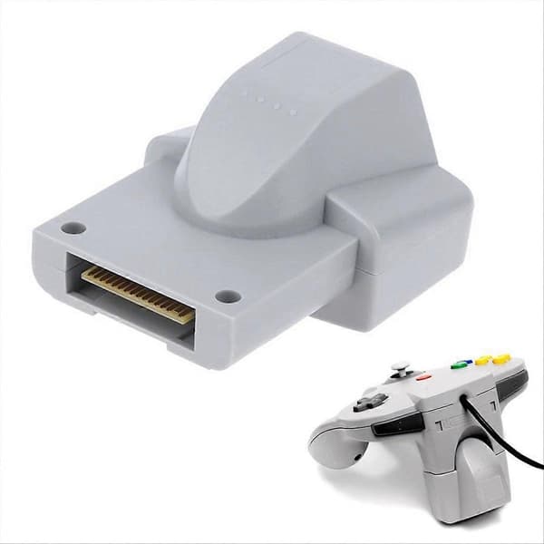 N64 Gamepad Vibration Pack Controller Pak Hukommelseskort til Pak Spillekonsol Tilbehør Gray