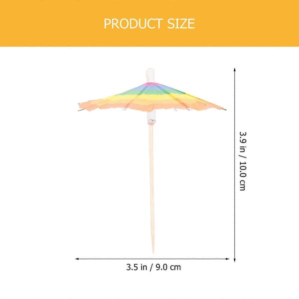 Cocktailparaplypinnar för dekoration 50 st blandade färger papper bambu