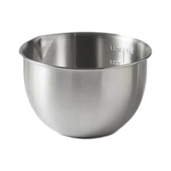 Dyp miksebolle i rustfritt stål, for dessert, matoppbevaring, kjøkken, 2,5L 2500ml