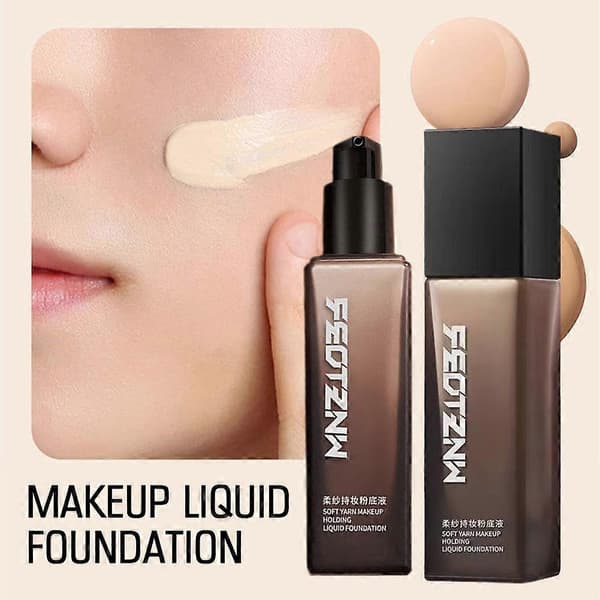 FEOTZNW Mat Flydende Foundation 30g - Langtidsholdbar Vandtæt Fuld Dækning Makeup Ivory white