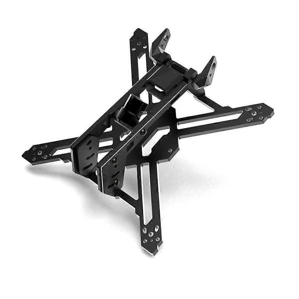 2-tums FPV Drönarramkit 115 mm Kolfiber Stöder Anpassad Utskrift Batterifack för RC FPV Freestyle Drönare Black