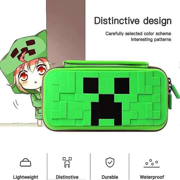 Nintendo Switch Minecraft Bæretaske med Spilgarage til Voksne og Børn