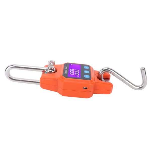 WH-C06 Rechargeable Digital Hanging Scale Mini Crane Scale Electronic Hook Scale for Home (Orange)