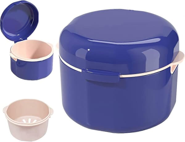Hammashoitolaitekorin pidike, hammashoitolaitepidike, hammashoitolaitekotelo, purentasuojan pidike, hammaslaitelaatikko, hammasproteesipidike, suusuojan pidike BLUE
