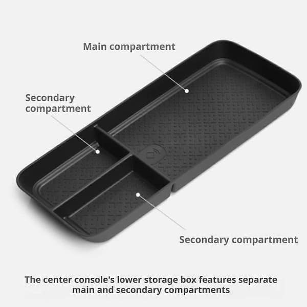 TPE Center Console Organizer - Vattentät förvaringsfack för Baojun Yep Plus Under Console Box 1pcs
