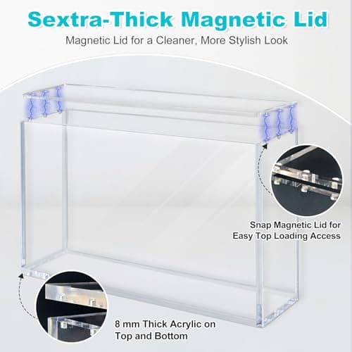 Acrylic Display Case Compatible with Mega Charizard X ex Ultra-Premium Collection UPC & 151 UPC, 8+5mm Thick Magnetic Acrylic Protector Case, UV Mega Charizard X ex UPC case