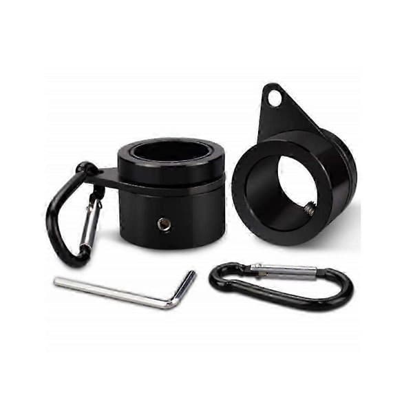 2 stk. Anti-Wrap Flagstangsringe, 360° Roterende Drejeklemmer til Flagmontering Black