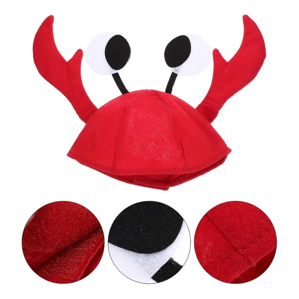 Halloween Krabbehat Rød Krabbehat Cosplay Krabbehat Dekorativ Krabbehat til Kvinder