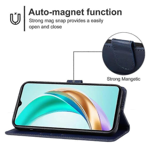 Läderfodral för Honor X6b Blue